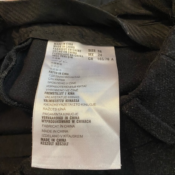 Prada 100% Wool High Rise Cropped Trouser Dress Pants Black Size 36 (2) - Picture 4 of 6